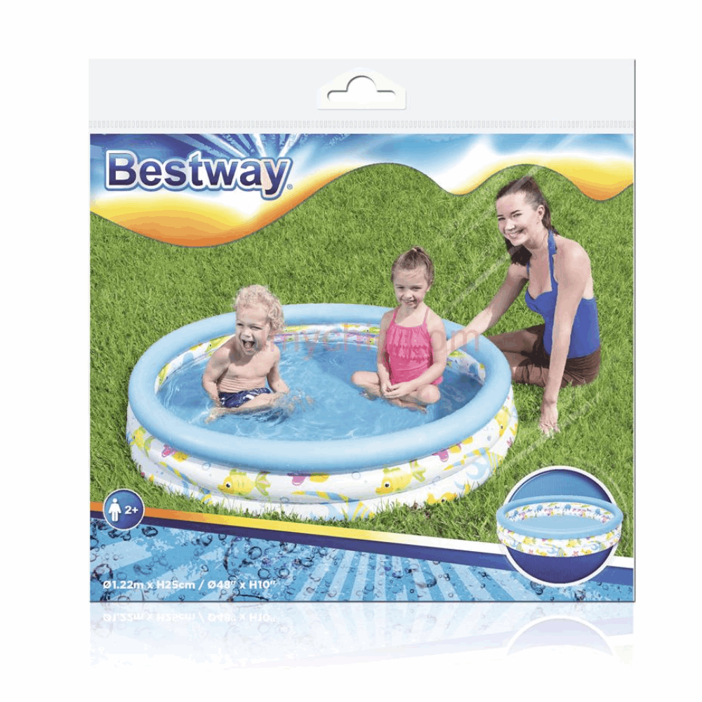 بحر 51009 حمام سباحة نفخ مدور 3 دور كائنات بحرية 122*25سم bestway