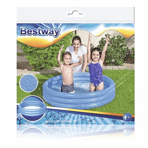 حمام سباحة 51025 &#39;حمام سباحة نفخ مدور 3 دور لون واحد 122*25سم bestway