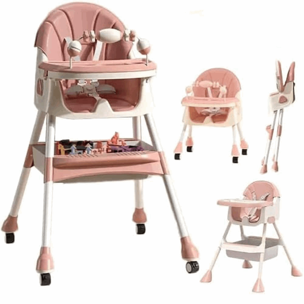 مستلزمات اطفال كرسي طعام E500 Pink