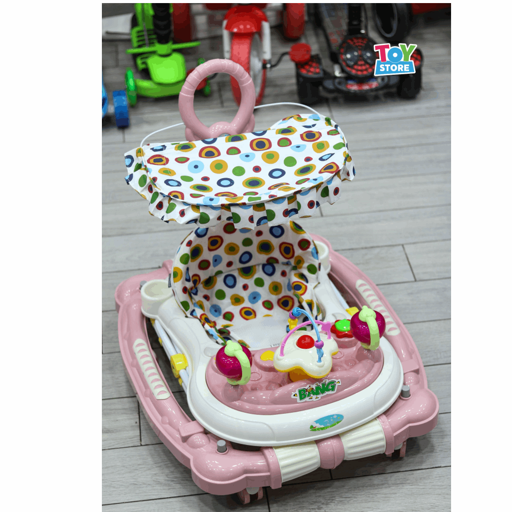مشاية اطفال مشاية هزاز + تندة 629 Rose