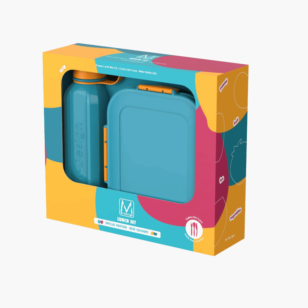 Lunch Box Lunch Set 1600+650ml 47528 Turquoise