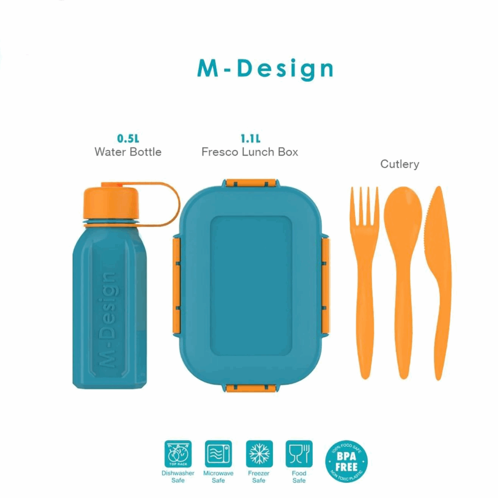 Lunch Box Lunch Set 1,100 ml 47660 turquoise