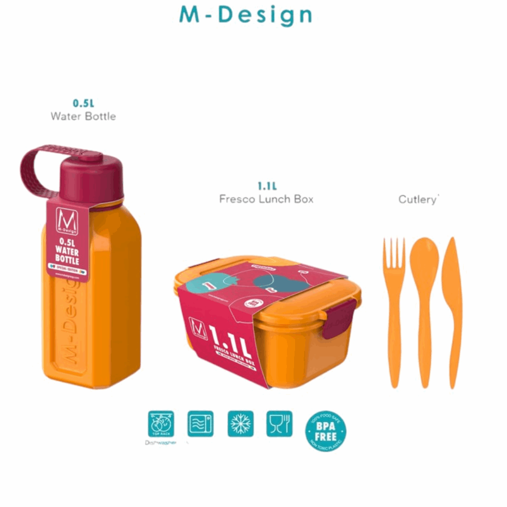 Lunch Box Lunch Set 1,100 ml 47661 Orange