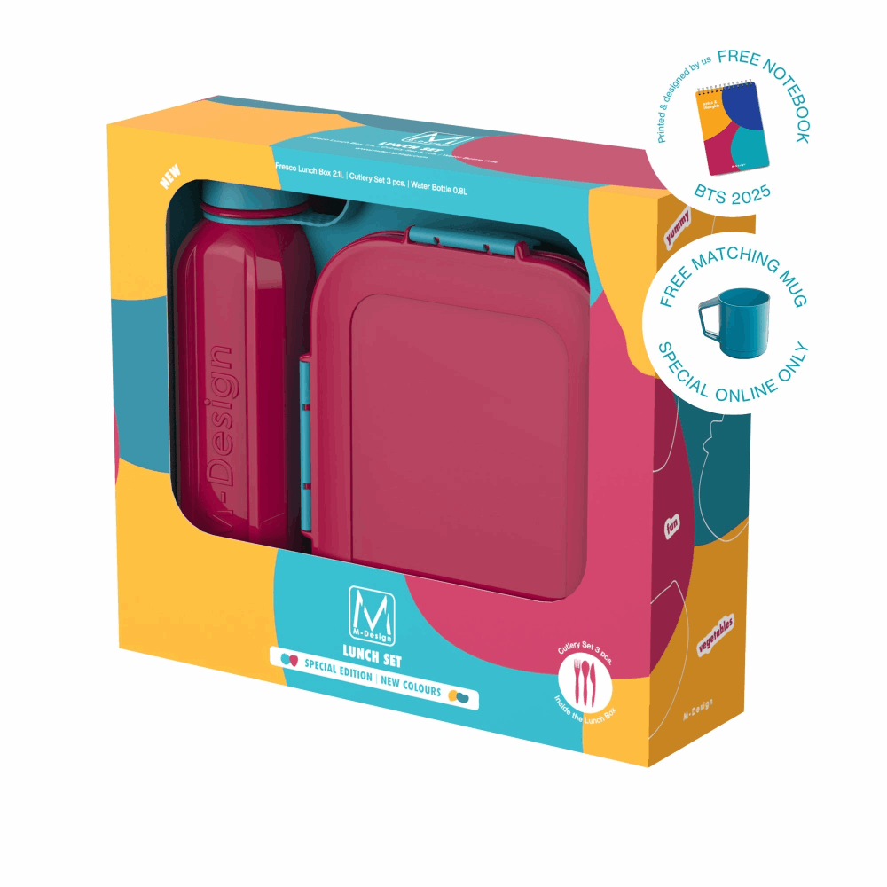 Lunch Box Lunch Set 2100+800ml - Fuchssia