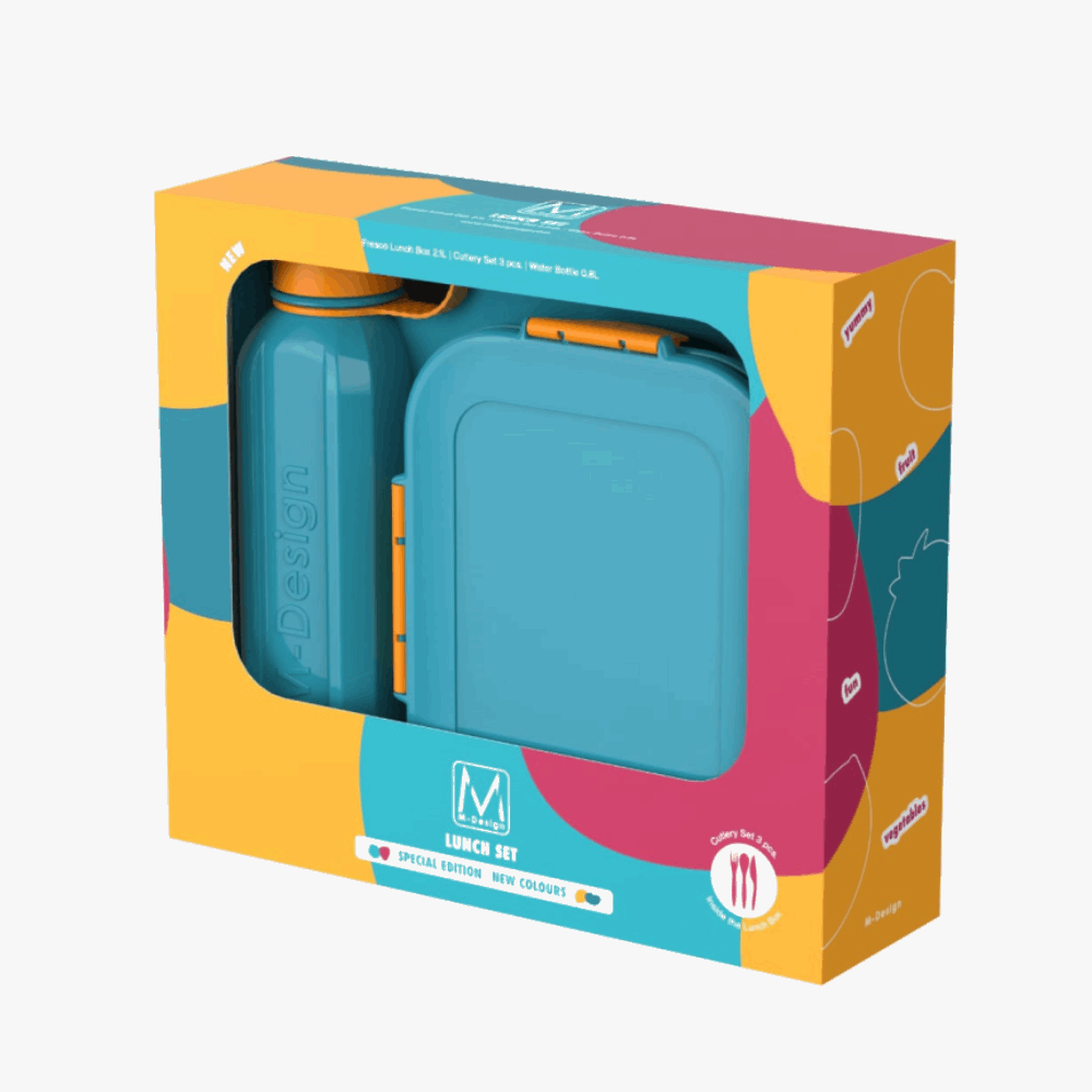 Lunch Box Lunch Set 2100+800ml 47665 turquoise