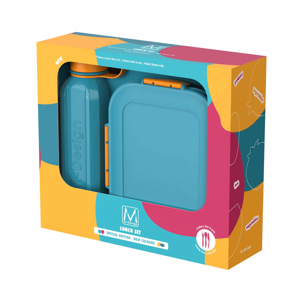 Lunch Box Lunch Set 2100+800ml 47665 turquoise