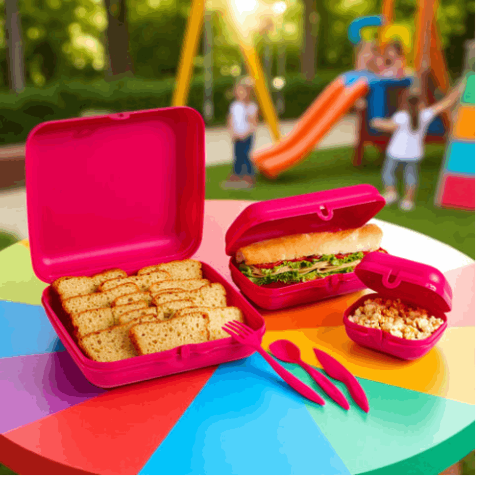 Lunch Box ايزى لوك جامبو 4x1 47647 Red