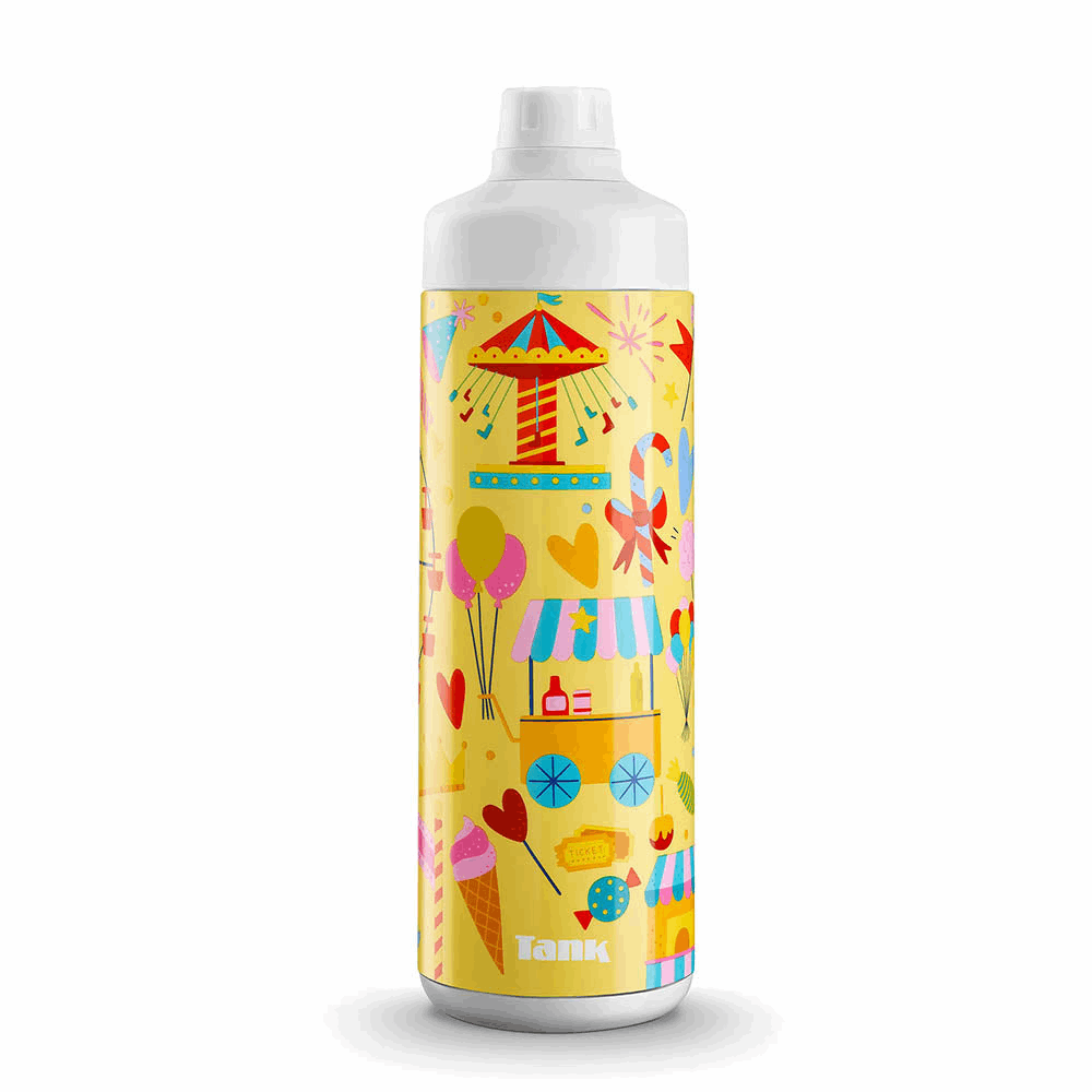 Flasks Super Cool Mini - Printed Tank Orange 650مل