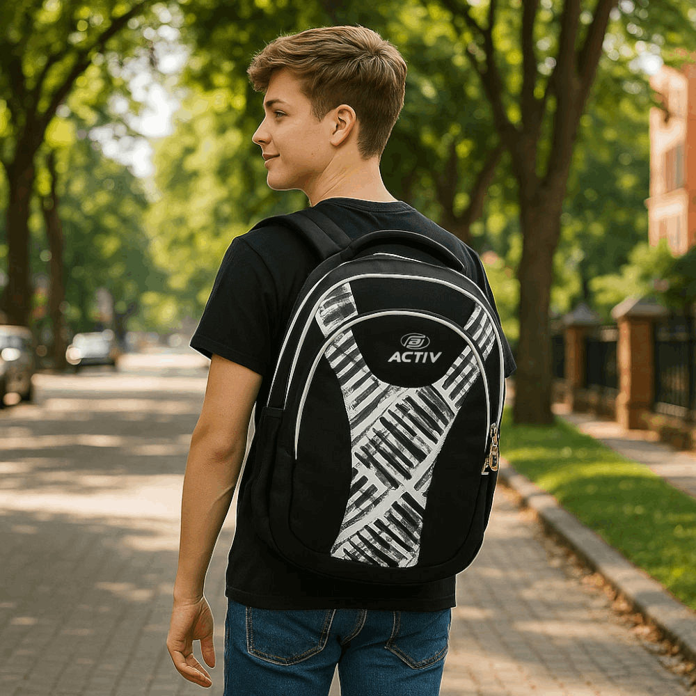 Bag Bag/activ/bck25110 Activ Unisex Black*l.grey,30l