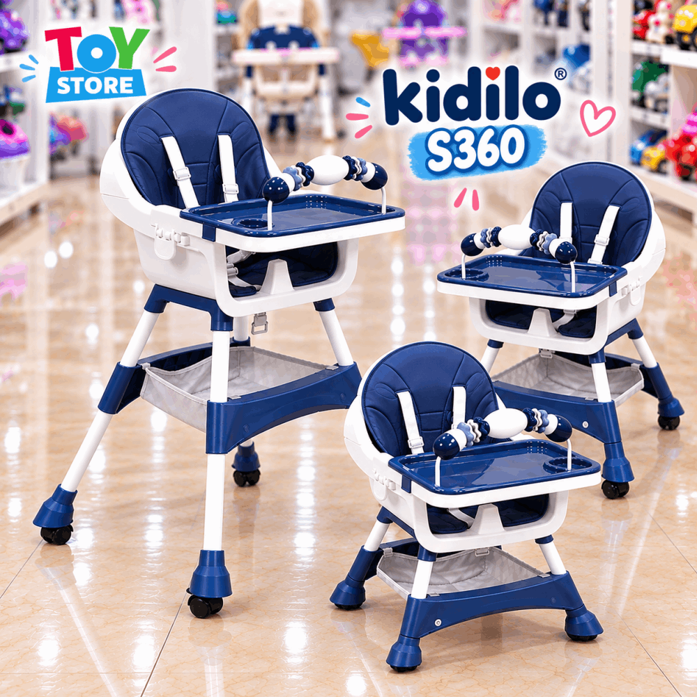 كرسي طعام كرسي طعام kidilo S360 BLUE