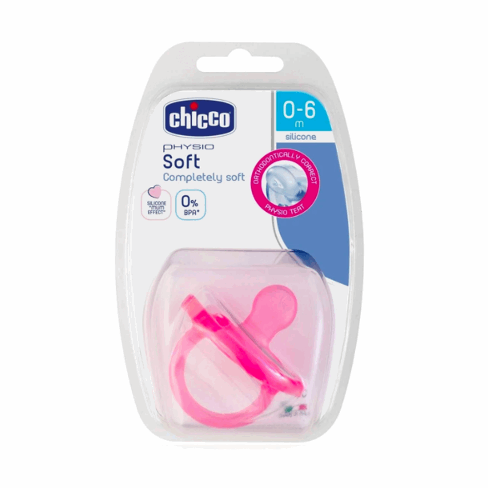 Chicco سكاتة سوفت سليكون 0-6 روز Chicco