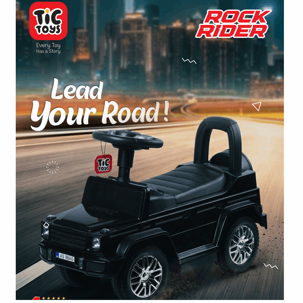 عربيات اطفال زحافة روك رايدر اسود TT-403