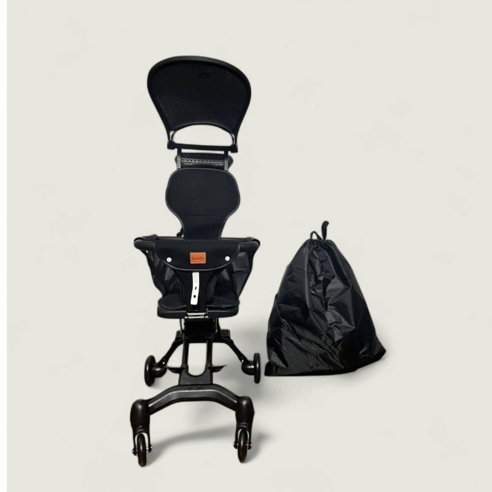 Stroller عجلة موجهة بدراع وشمسية للبيبى Black 524-1