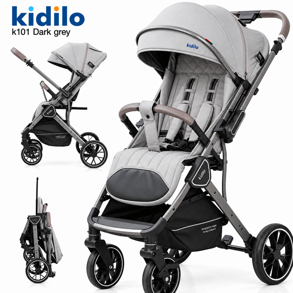 Stroller سترولر K101 kidilo DARKGREY