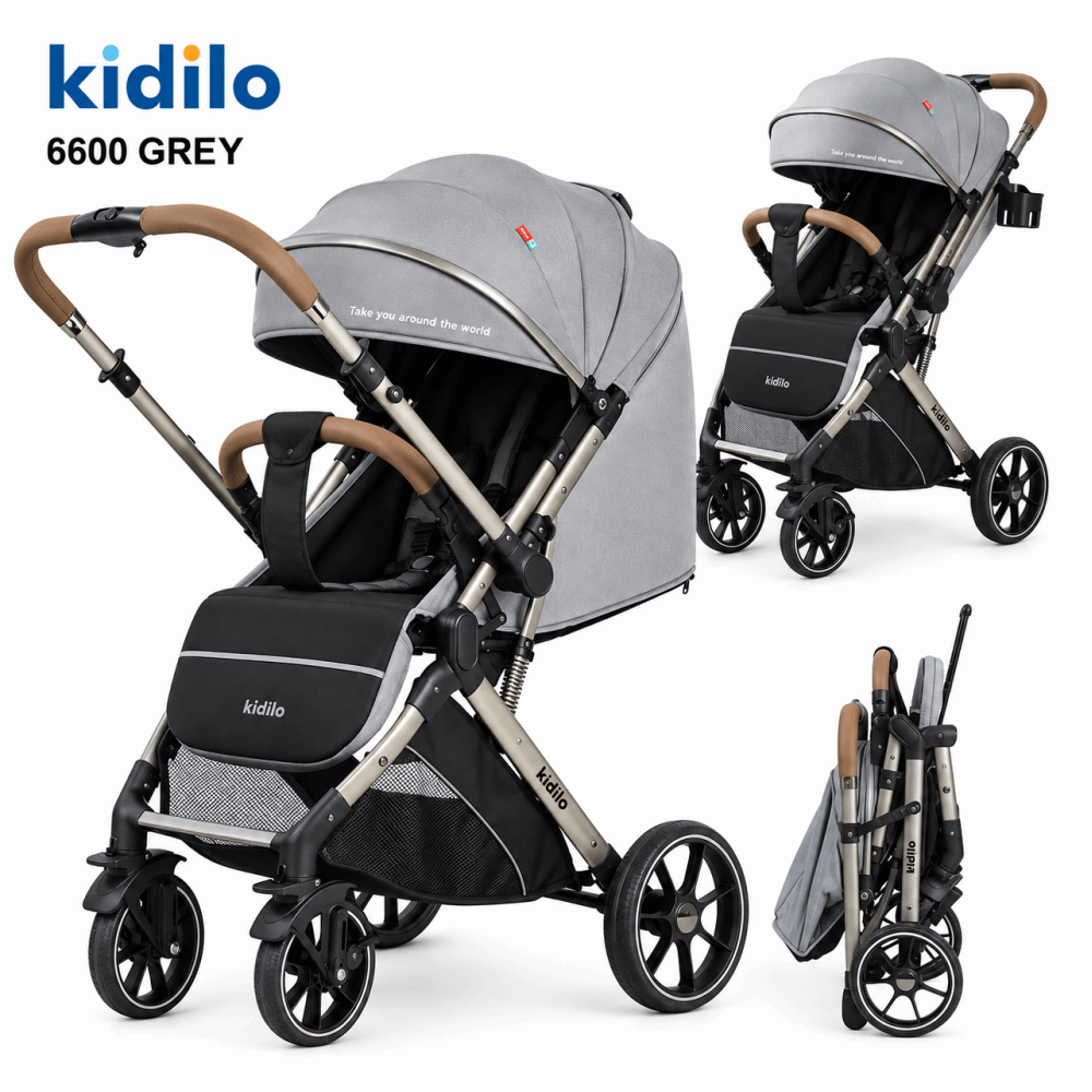 Stroller سترولر 6600 kidilo Grey